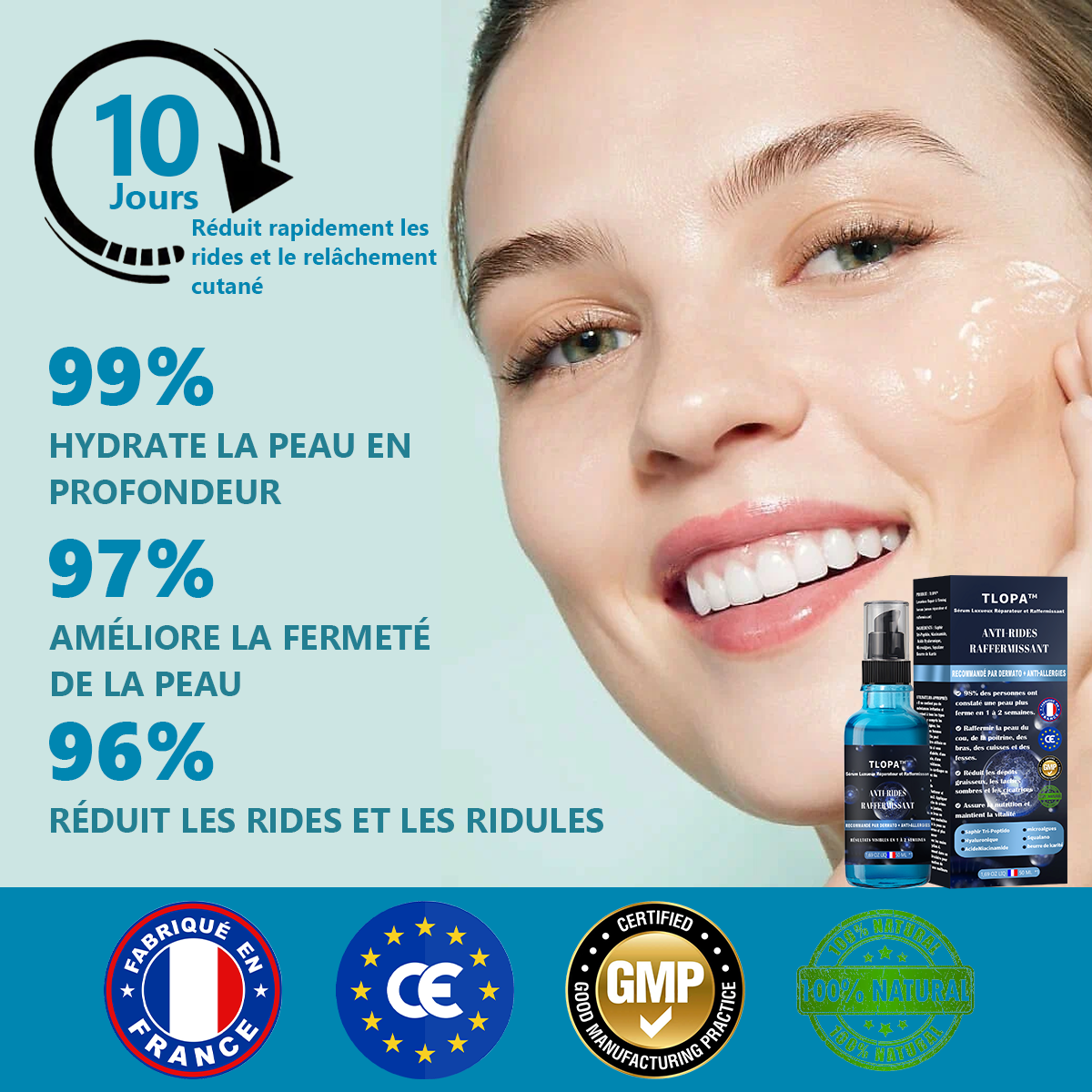 Il ne reste plus que 5 bouteilles ! Nous vous offrons une réduction supplémentaire de 30% ! Les dermatologues recommandent d'utiliser 3 à 5 flacons pour garantir une peau saine ! Si vous manquez cette opportunité, vous devrez attendre l'année prochaine !🌞