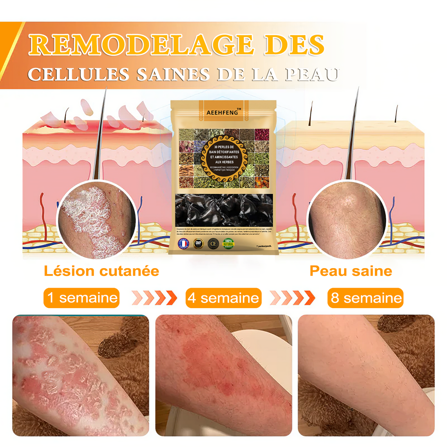 Aeehfeng™ 30 perles de bain détoxifiantes et amincissantes aux herbes💁‍♀️(Recommandé par l'Association Lymphatique Française)👩‍⚕️